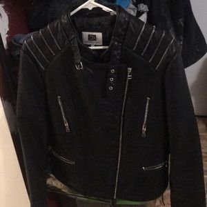 Black C Ladies PU Jacket